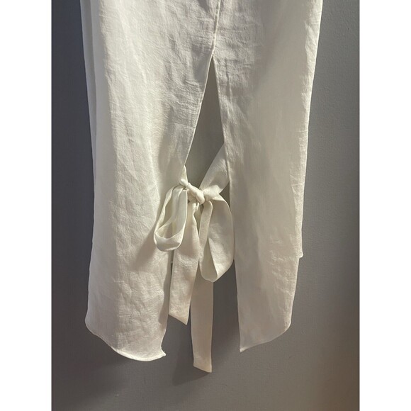 Express Cream V Neck Tank Style Open Back Tie Blouse S - Picture 8 of 8